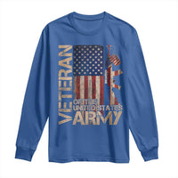 Veteran Of The United States Long Sleeve Shirt Army US Flag Veteran Patriotic