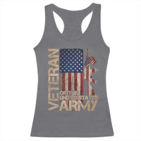 Veteran Of The United States Racerback Tank Top Army US Flag Veteran Patriotic