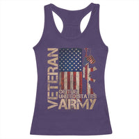Veteran Of The United States Racerback Tank Top Army US Flag Veteran Patriotic