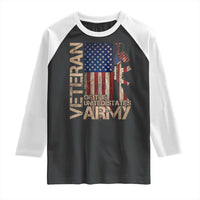 Veteran Of The United States Raglan Shirt Army US Flag Veteran Patriotic