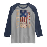 Veteran Of The United States Raglan Shirt Army US Flag Veteran Patriotic