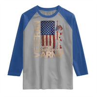 Veteran Of The United States Raglan Shirt Army US Flag Veteran Patriotic