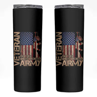 Veteran Of The United States Skinny Tumbler Army US Flag Veteran Patriotic