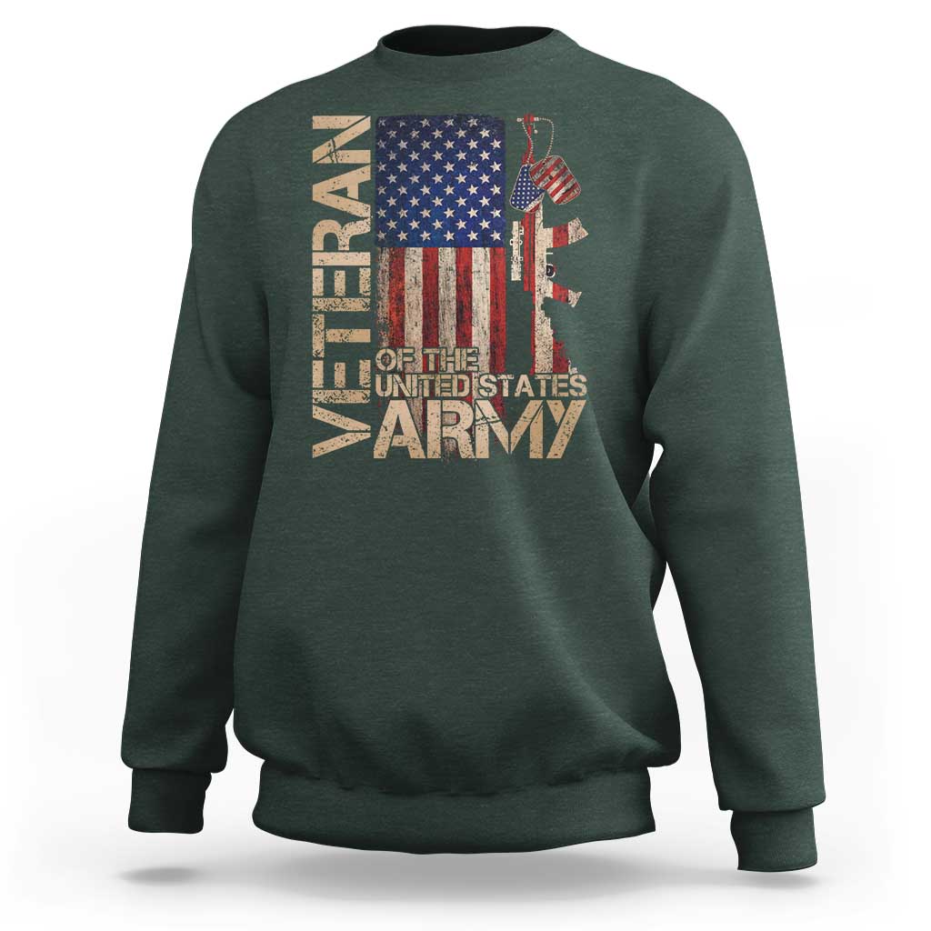 Veteran Of The United States Sweatshirt Army US Flag Veteran Patriotic