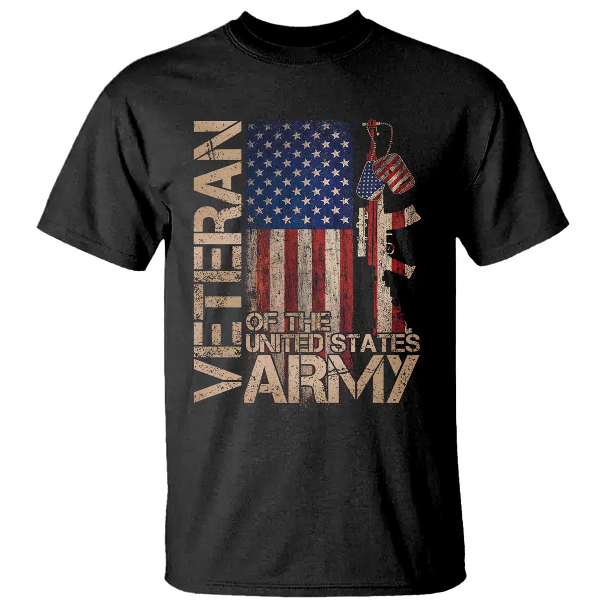 Veteran Of The United States T Shirt Army US Flag Veteran Patriotic