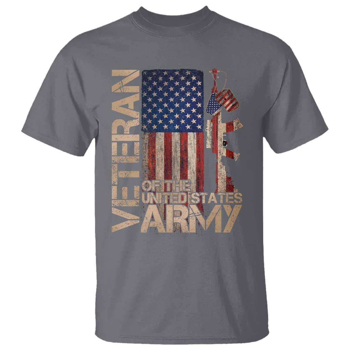 Veteran Of The United States T Shirt Army US Flag Veteran Patriotic