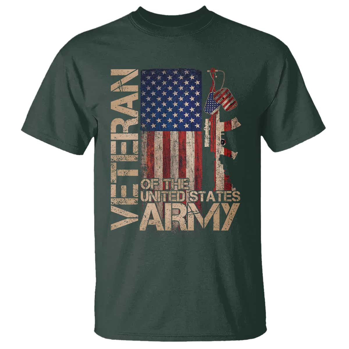 Veteran Of The United States T Shirt Army US Flag Veteran Patriotic