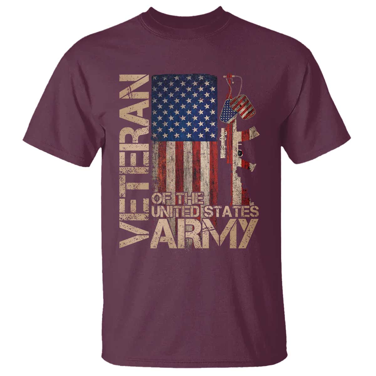 Veteran Of The United States T Shirt Army US Flag Veteran Patriotic