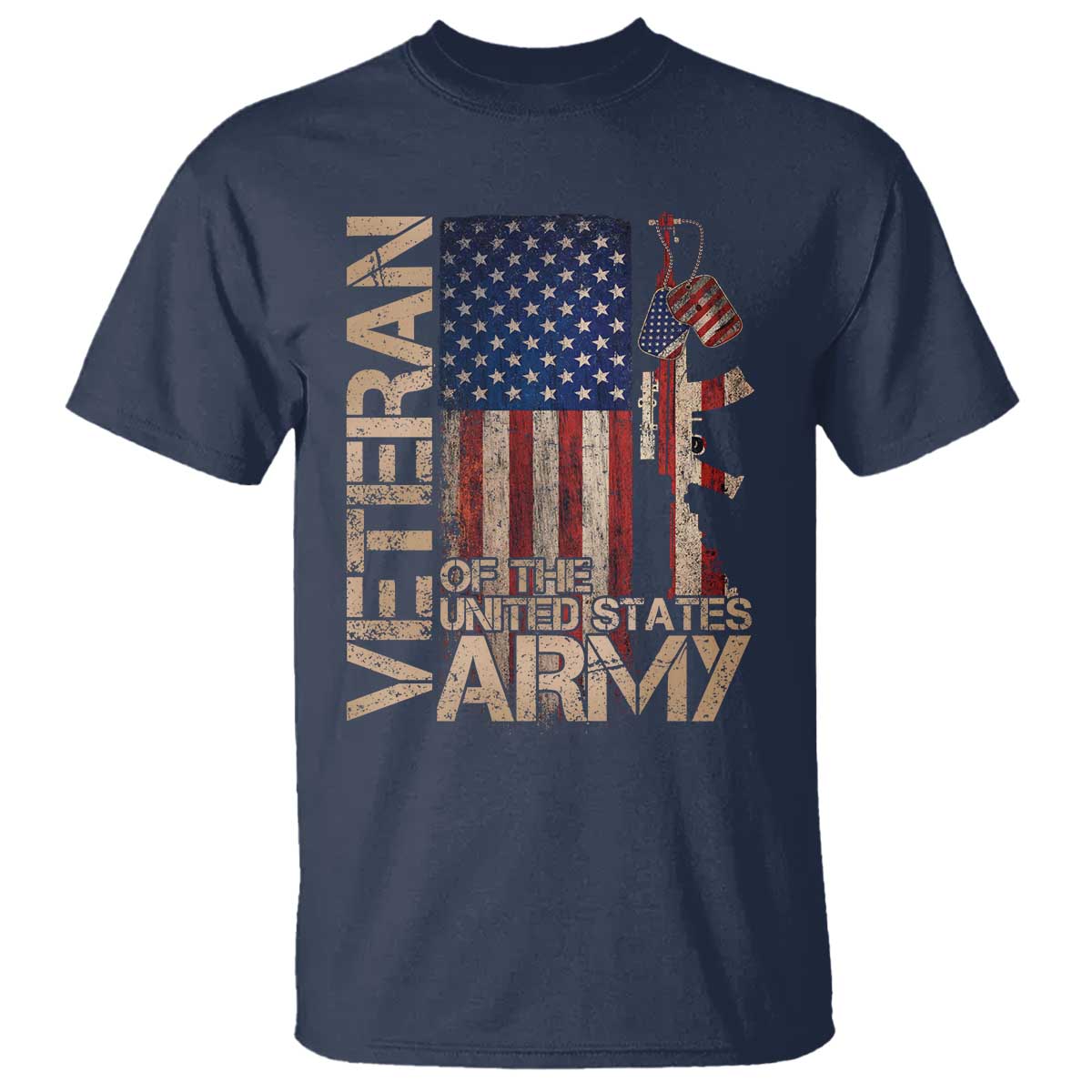 Veteran Of The United States T Shirt Army US Flag Veteran Patriotic