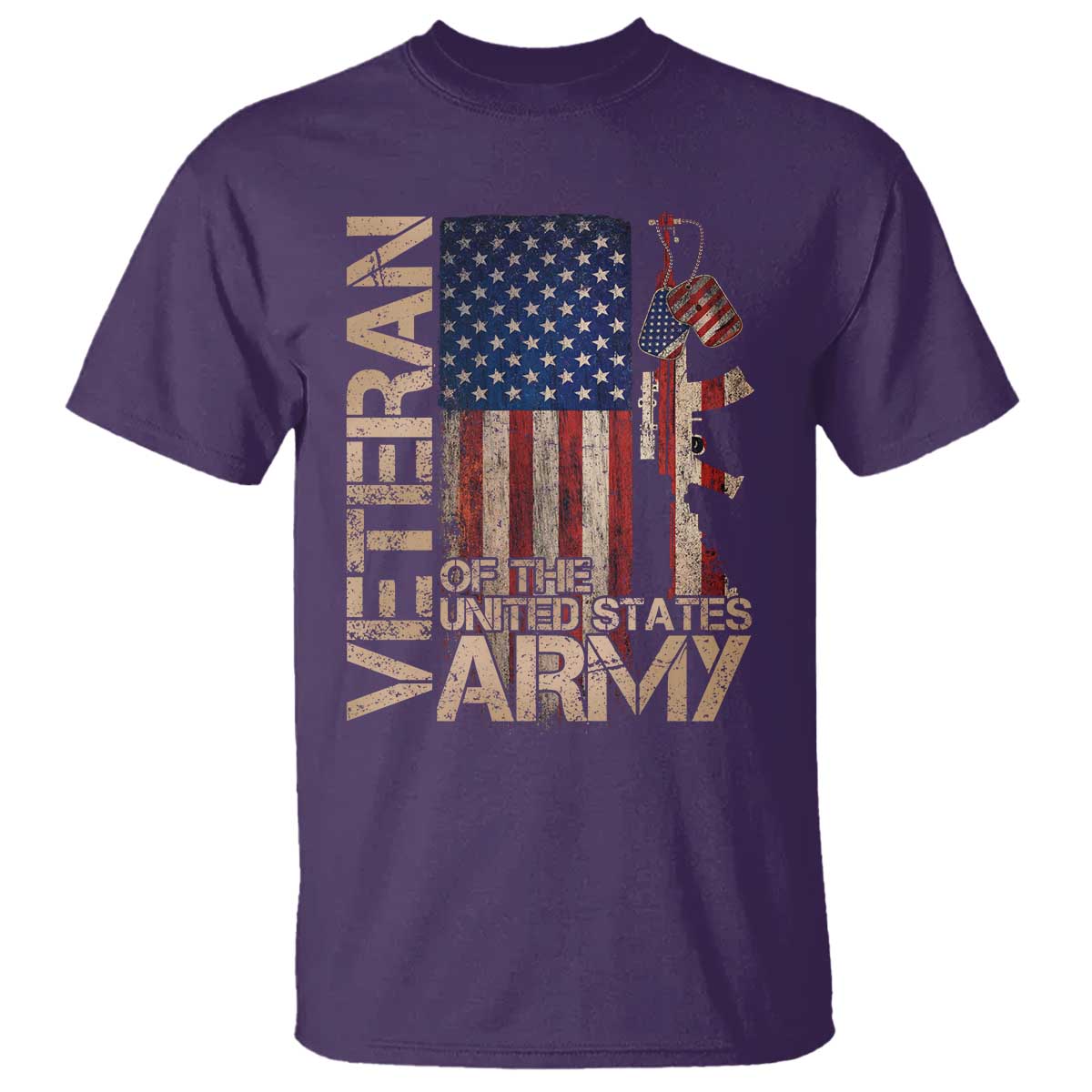 Veteran Of The United States T Shirt Army US Flag Veteran Patriotic