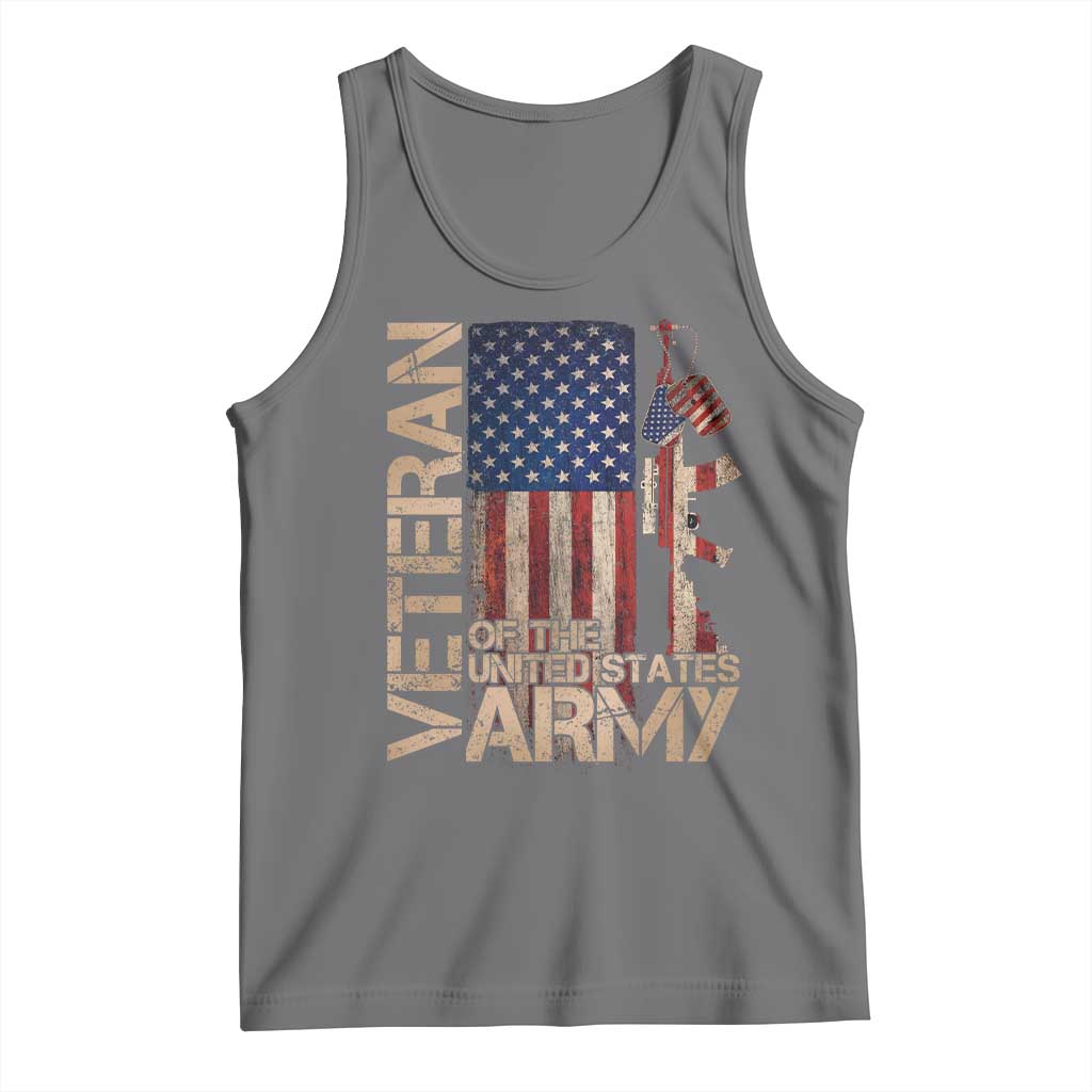 Veteran Of The United States Tank Top Army US Flag Veteran Patriotic