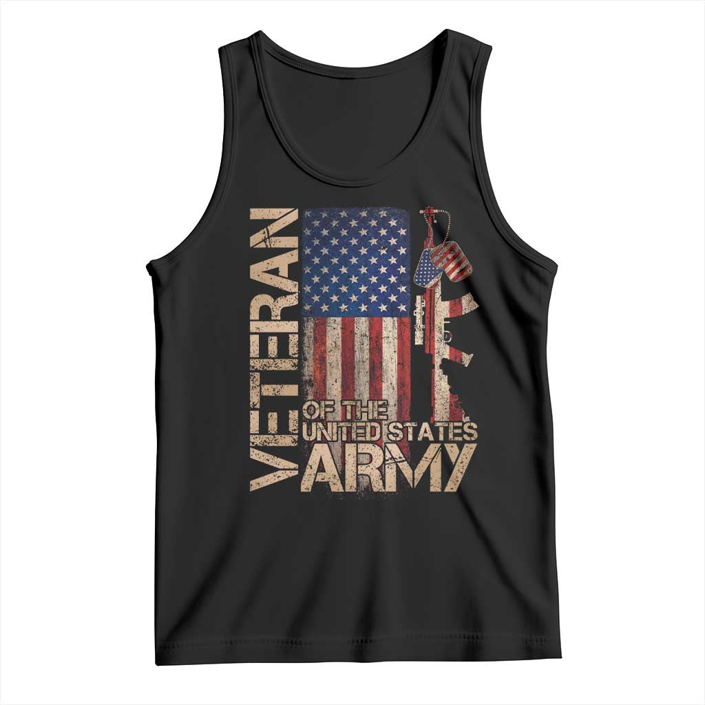 Veteran Of The United States Tank Top Army US Flag Veteran Patriotic