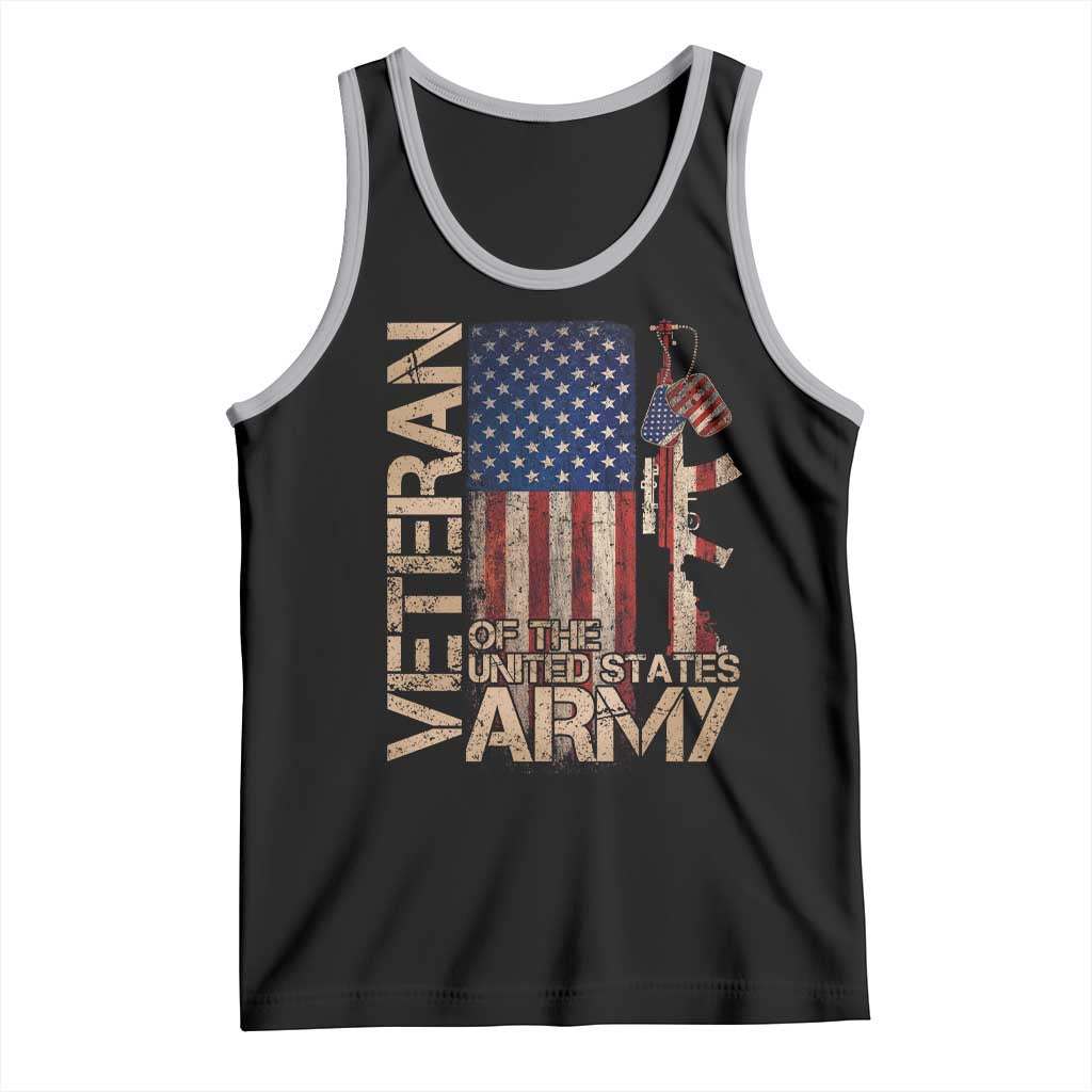 Veteran Of The United States Tank Top Army US Flag Veteran Patriotic