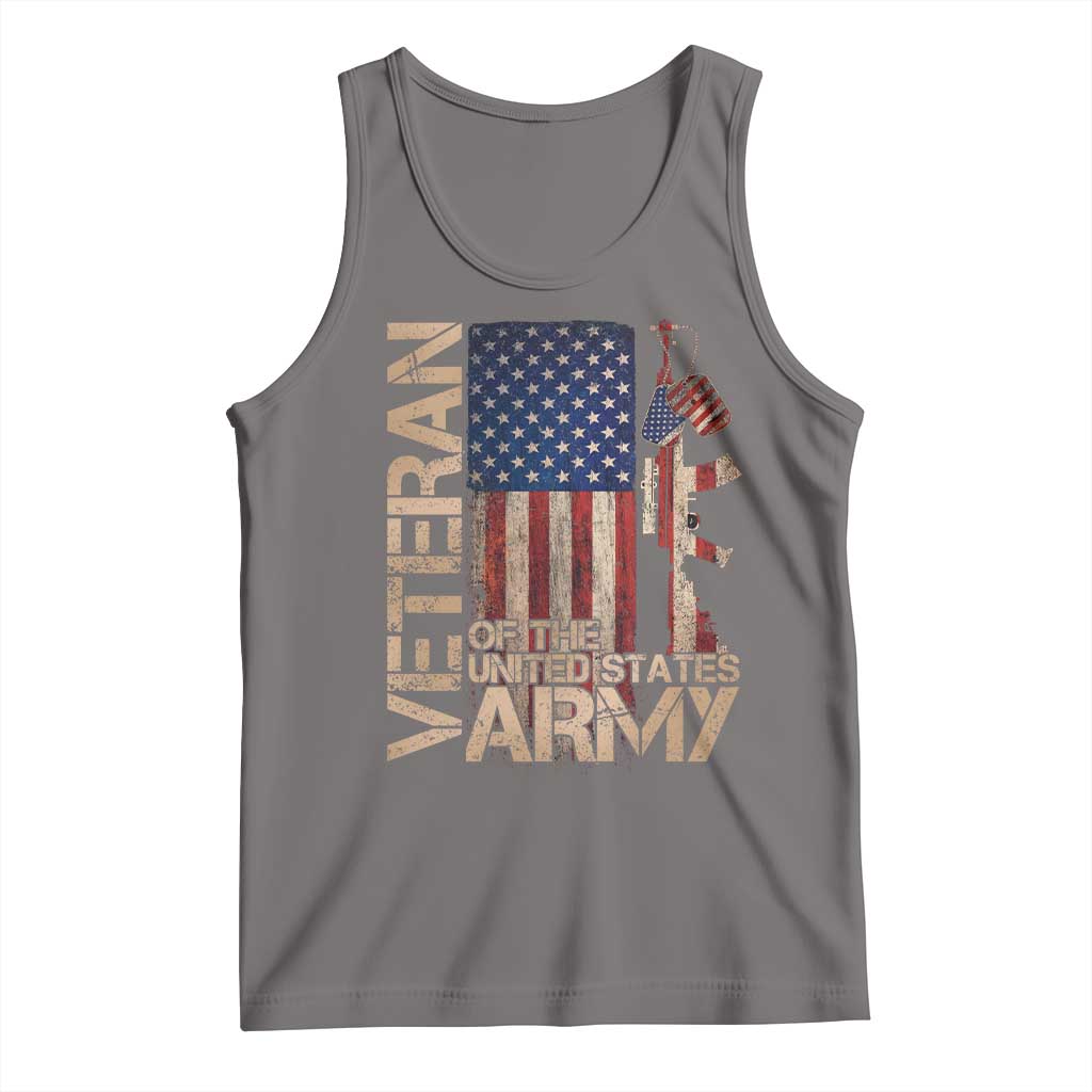 Veteran Of The United States Tank Top Army US Flag Veteran Patriotic