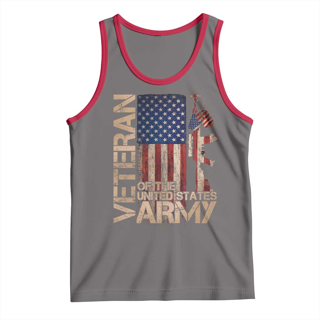 Veteran Of The United States Tank Top Army US Flag Veteran Patriotic