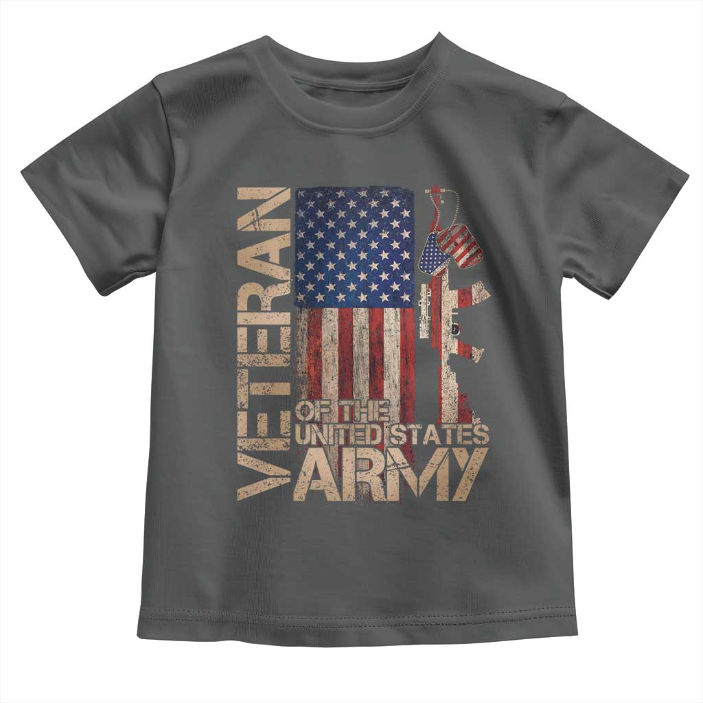 Veteran Of The United States Toddler T Shirt Army US Flag Veteran Patriotic