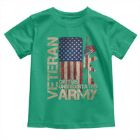Veteran Of The United States Toddler T Shirt Army US Flag Veteran Patriotic