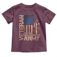 Veteran Of The United States Toddler T Shirt Army US Flag Veteran Patriotic