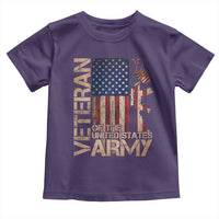 Veteran Of The United States Toddler T Shirt Army US Flag Veteran Patriotic