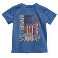 Veteran Of The United States Toddler T Shirt Army US Flag Veteran Patriotic