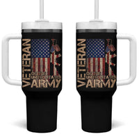 Veteran Of The United States Tumbler With Handle Army US Flag Veteran Patriotic