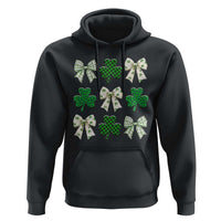 St Patricks Day Lucky Coquette Hoodie Leopard Shamrocks Bow Irish Gift