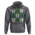 St Patricks Day Lucky Coquette Hoodie Leopard Shamrocks Bow Irish Gift