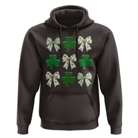 St Patricks Day Lucky Coquette Hoodie Leopard Shamrocks Bow Irish Gift