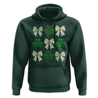 St Patricks Day Lucky Coquette Hoodie Leopard Shamrocks Bow Irish Gift
