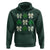 St Patricks Day Lucky Coquette Hoodie Leopard Shamrocks Bow Irish Gift