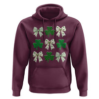 St Patricks Day Lucky Coquette Hoodie Leopard Shamrocks Bow Irish Gift