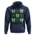 St Patricks Day Lucky Coquette Hoodie Leopard Shamrocks Bow Irish Gift