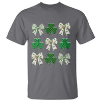 St Patricks Day Lucky Coquette T Shirt Leopard Shamrocks Bow Irish Gift