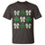 St Patricks Day Lucky Coquette T Shirt Leopard Shamrocks Bow Irish Gift
