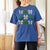 St Patricks Day Lucky Coquette T Shirt For Women Leopard Shamrocks Bow Irish Gift