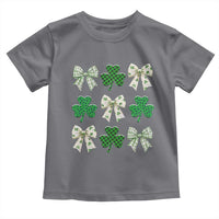 St Patricks Day Lucky Coquette Toddler T Shirt Leopard Shamrocks Bow Irish Gift