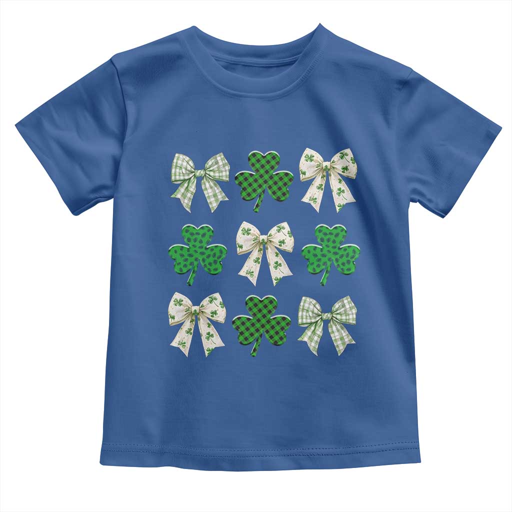 St Patricks Day Lucky Coquette Toddler T Shirt Leopard Shamrocks Bow Irish Gift