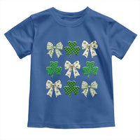 St Patricks Day Lucky Coquette Toddler T Shirt Leopard Shamrocks Bow Irish Gift