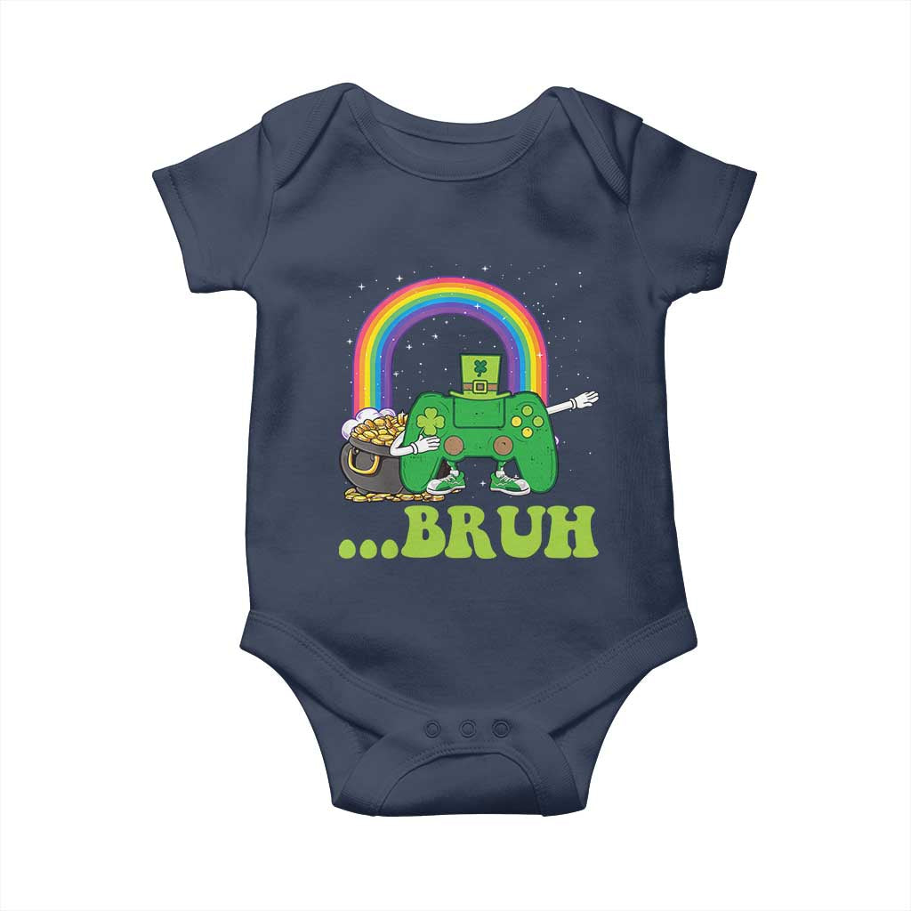 St Patricks Day Dabbing Video Game Controller Baby Onesie Irish Gamer Boys Dab Dance