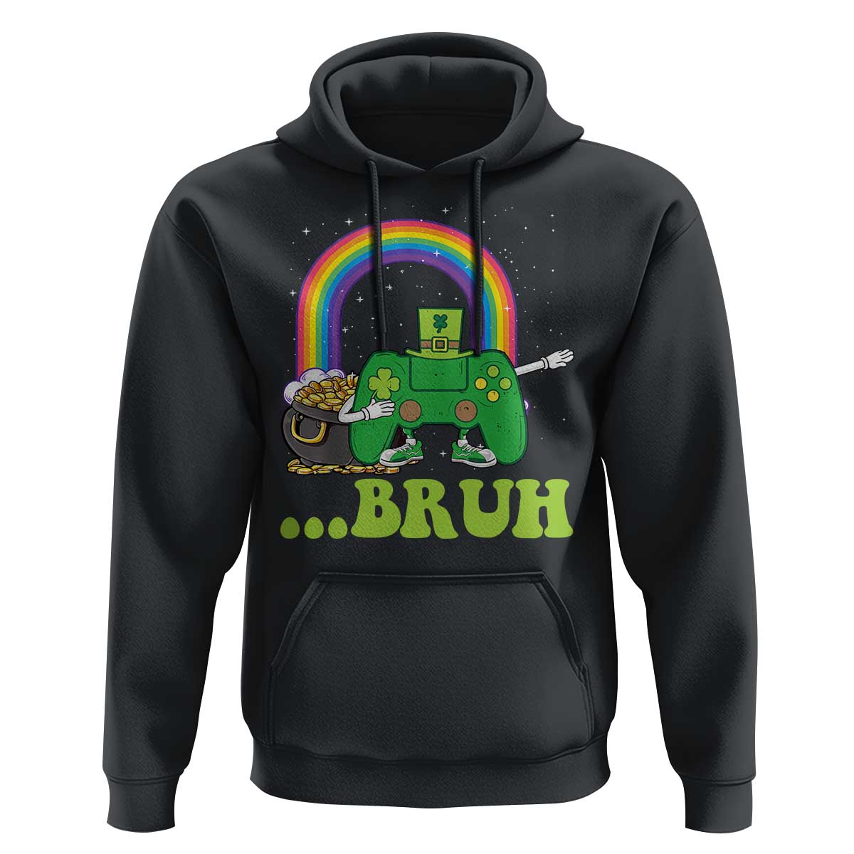 St Patricks Day Dabbing Video Game Controller Hoodie Irish Gamer Boys Dab Dance