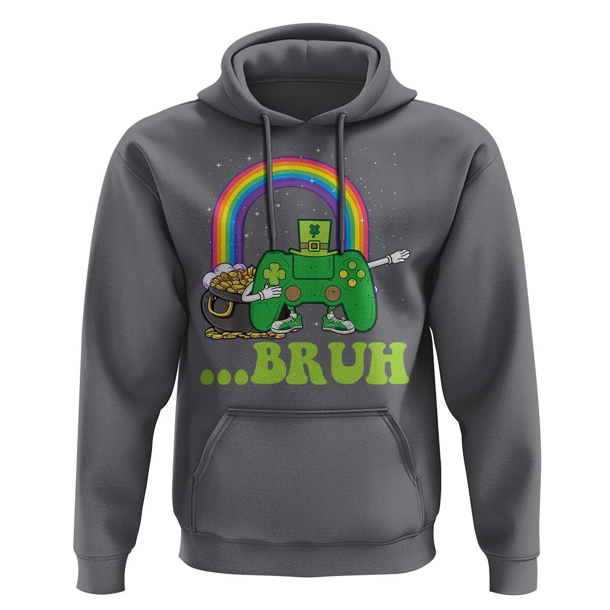 St Patricks Day Dabbing Video Game Controller Hoodie Irish Gamer Boys Dab Dance