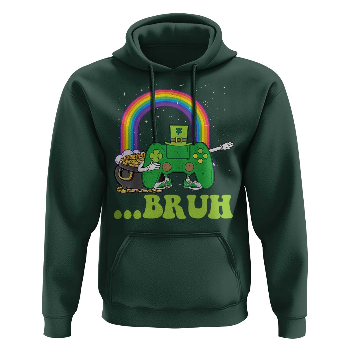 St Patricks Day Dabbing Video Game Controller Hoodie Irish Gamer Boys Dab Dance