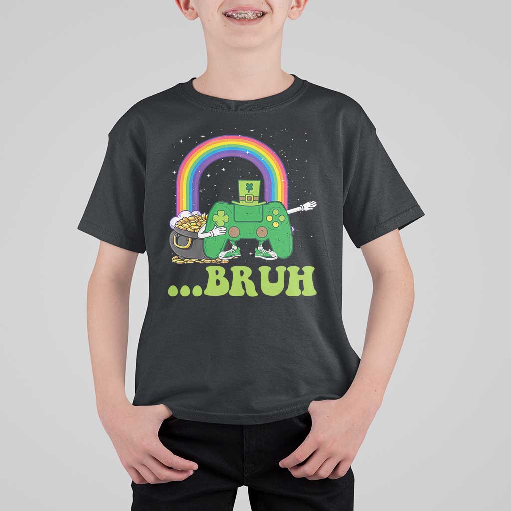 St Patricks Day Dabbing Video Game Controller T Shirt For Kid Irish Gamer Boys Dab Dance