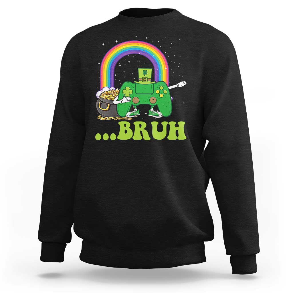 St Patricks Day Dabbing Video Game Controller Sweatshirt Irish Gamer Boys Dab Dance