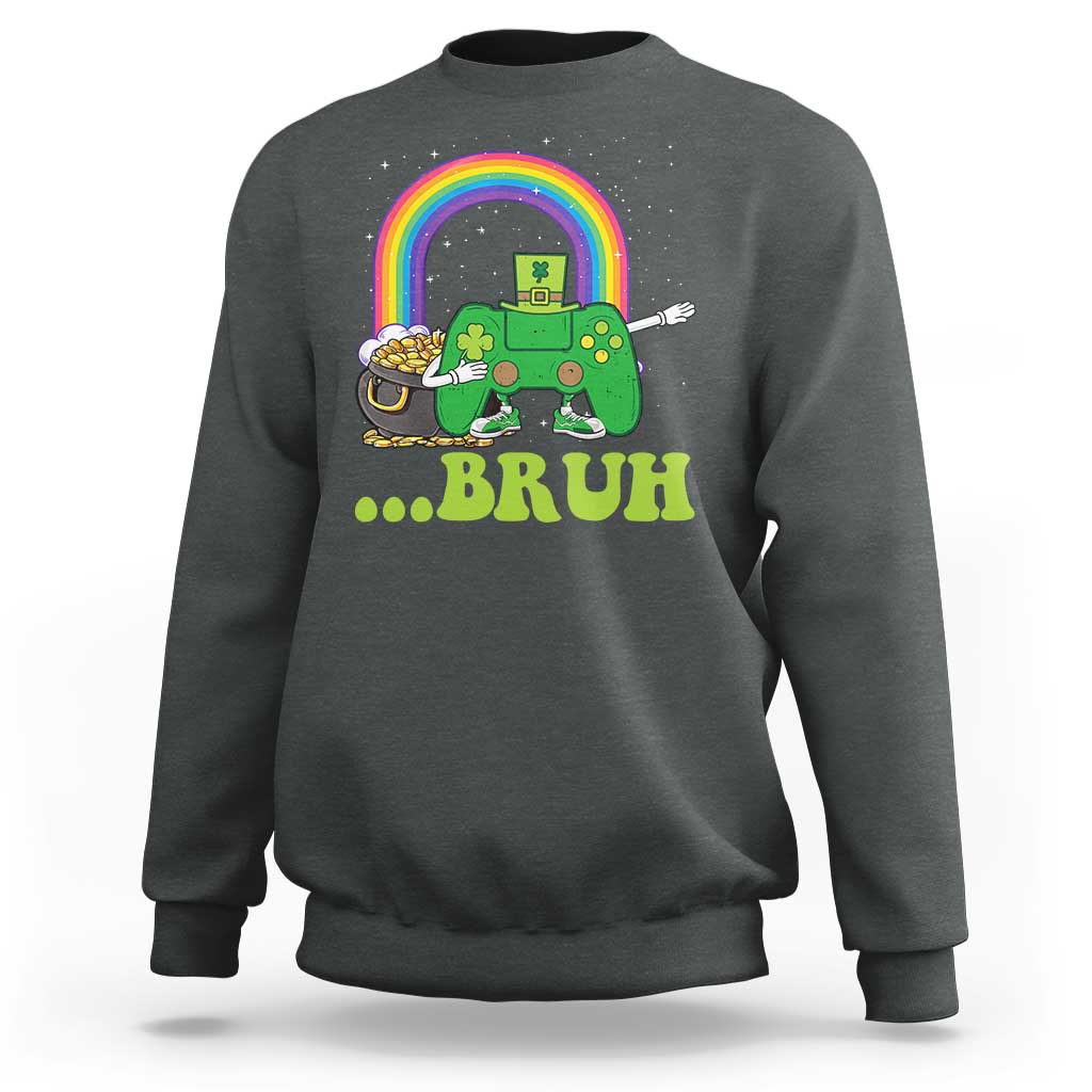 St Patricks Day Dabbing Video Game Controller Sweatshirt Irish Gamer Boys Dab Dance