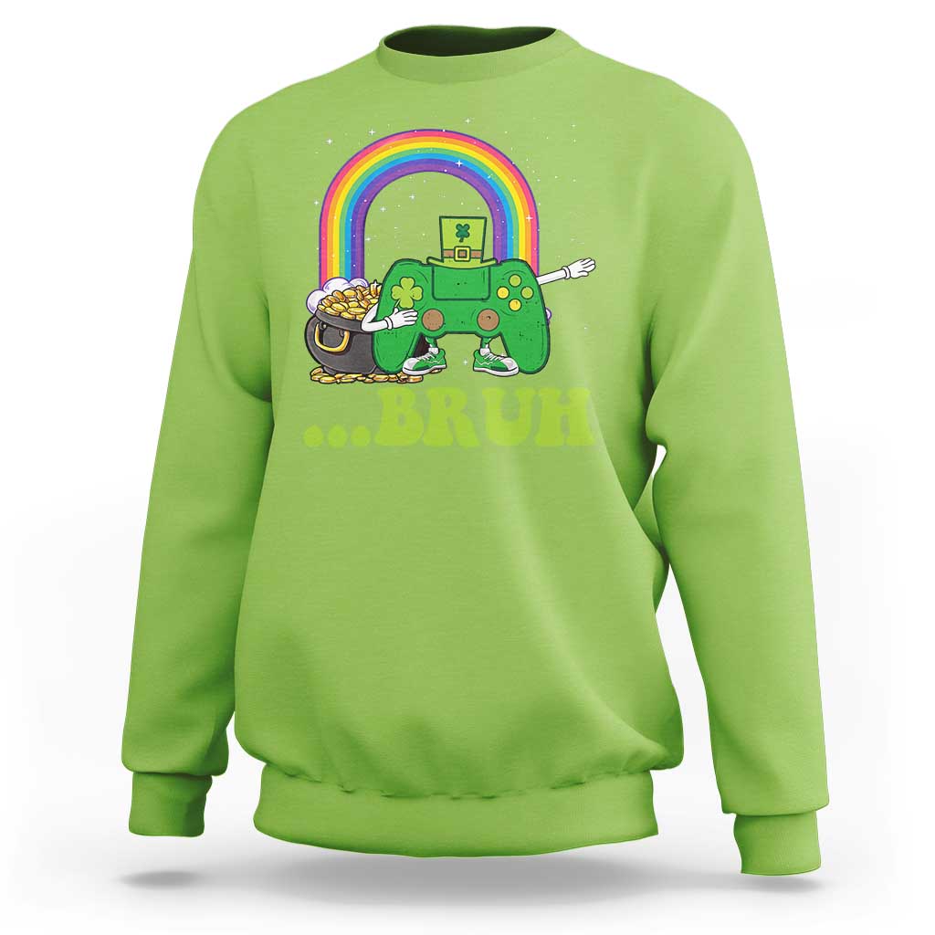 St Patricks Day Dabbing Video Game Controller Sweatshirt Irish Gamer Boys Dab Dance