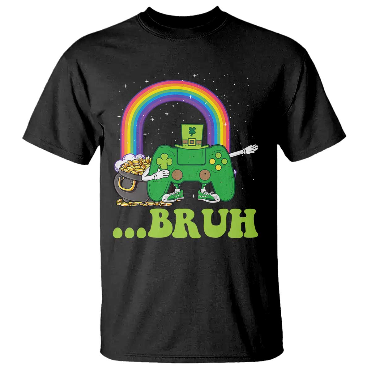 St Patricks Day Dabbing Video Game Controller T Shirt Irish Gamer Boys Dab Dance