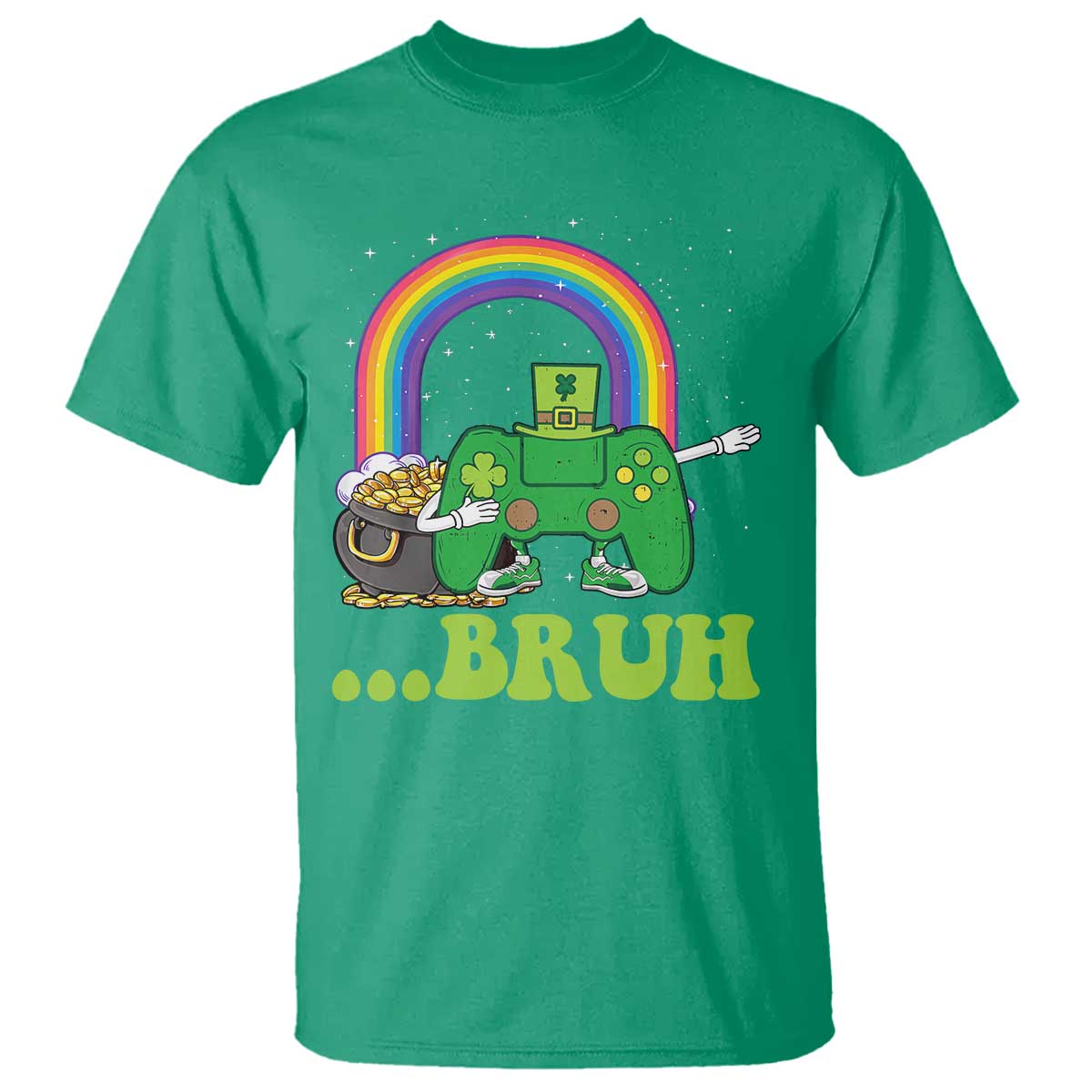 St Patricks Day Dabbing Video Game Controller T Shirt Irish Gamer Boys Dab Dance
