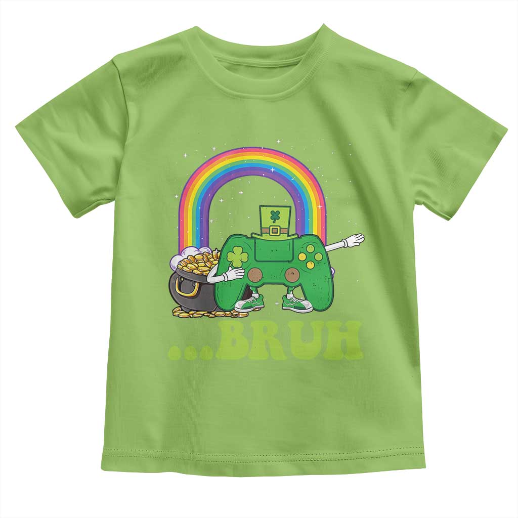 St Patricks Day Dabbing Video Game Controller Toddler T Shirt Irish Gamer Boys Dab Dance