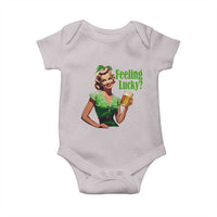 St. Patricks Day Baby Onesie Feeling Lucky Trendy Retro